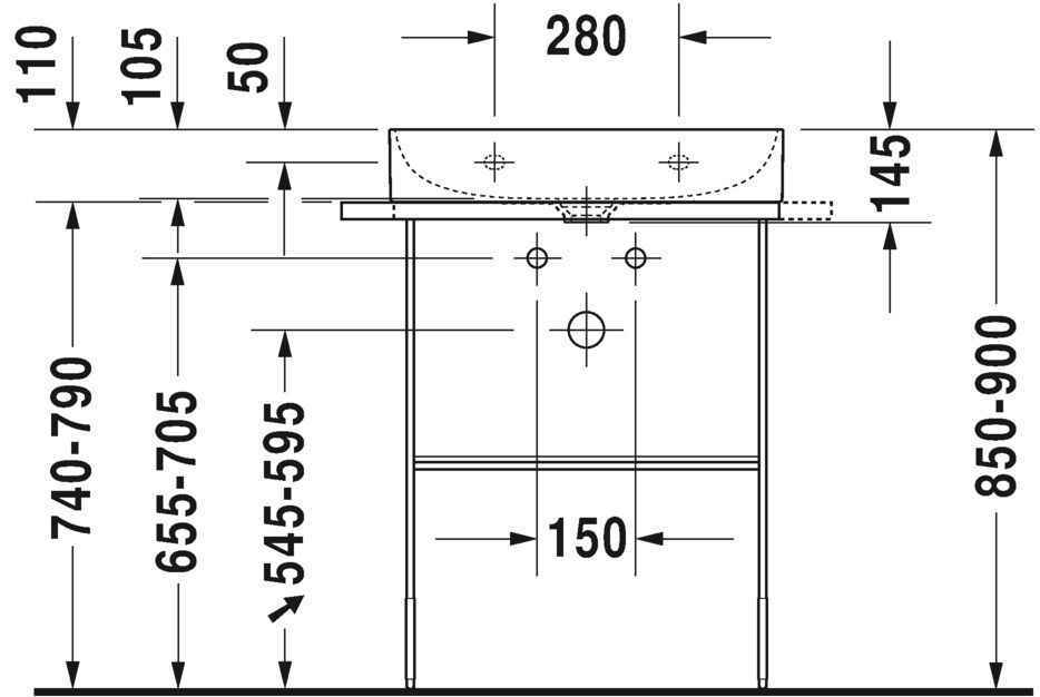 Умивальник Duravit DuraSquare 2353600040