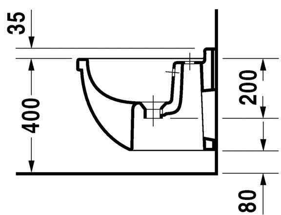 Біде підвісне Duravit Starck 3 (компакт) 2231150000
