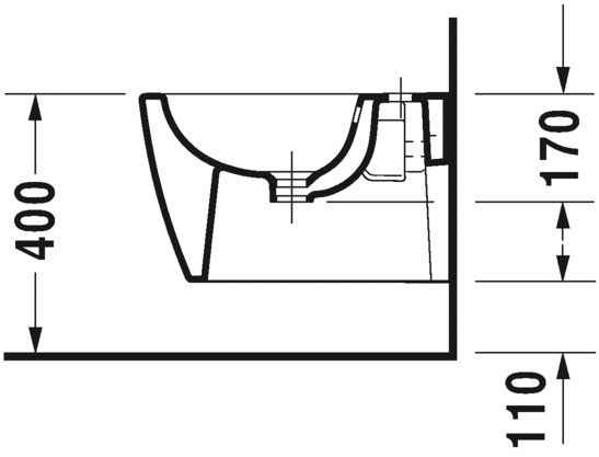 Біде підвісне Duravit ME by Starck (компакт) 2290150000