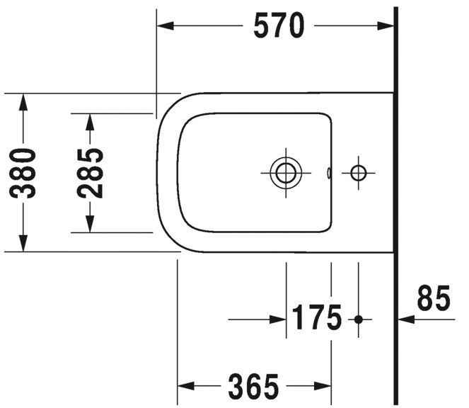 Біде підвісне Duravit P3 Comforts 2268150000