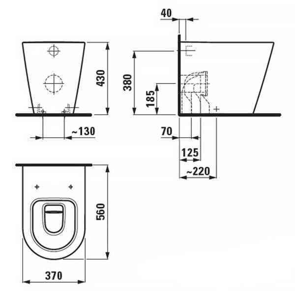 Унітаз підлоговий Laufen Alessi One H8219714000001 (розпродаж)