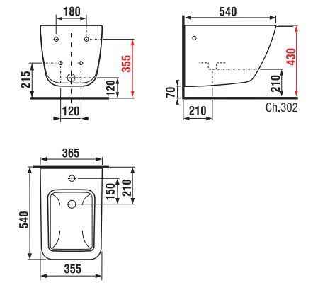 Біде підвісне Jika Pure H8304210003021