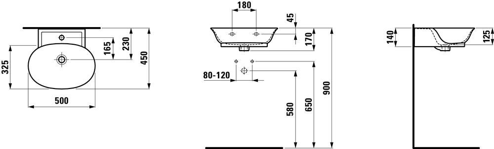 Умивальник підвісний Laufen The New Classic H8158520001091
