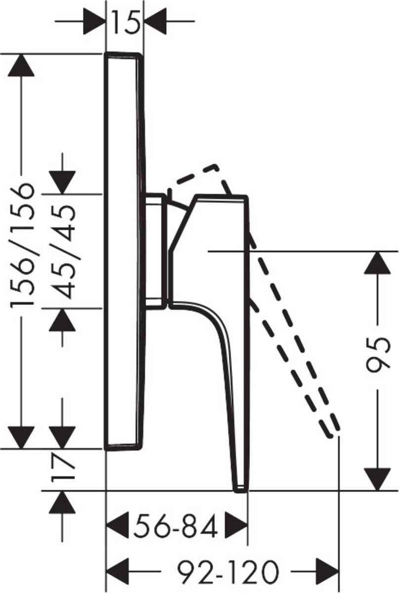 Змішувач для душа Hansgrohe Metropol 74565000