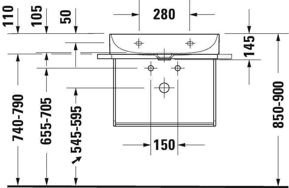 Умивальник Duravit DuraSquare 2356600014