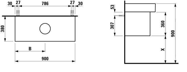 Тумба Laufen H4090001502501/H4091001502501 (Выставочный образец) H4090001502501/H4091001502501 (выставка)