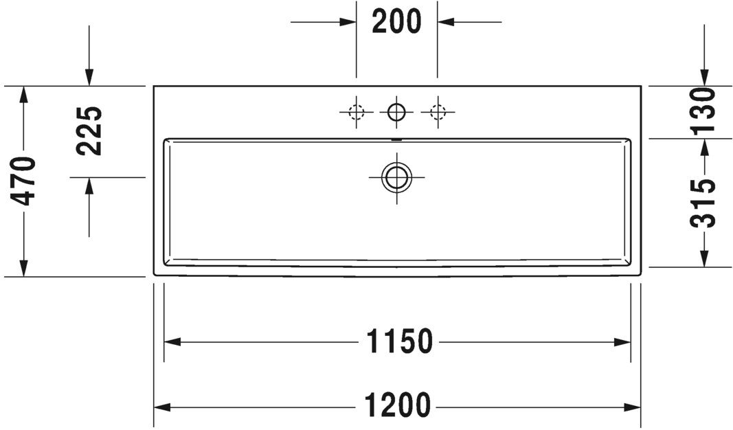 Умывальник Duravit Vero Air 2350120044