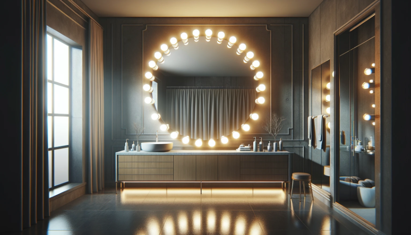 зеркало с подсветкой в ванную