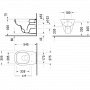 Підвісний унитаз з кришкою Duravit D-Code 45350900A1 + кришка soft close 0067390000