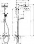 Душова система Hansgrohe Crometta E 240 1jet Showerpipe 27284000
