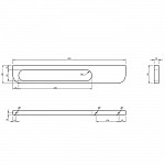 Oval Полка настінна з отвором для рушника, 500*80*20 мм, K|Stone®, білий матовий