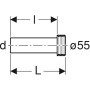 Удлинитель колена смыва Geberit