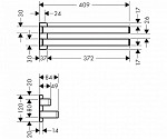42821000 Axor Universal Полотенцедержател двойной 409мм