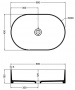 Mate Раковина овальна на стільницю  60х40 см