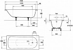 Saniform Plus Ванна сталева 150*70 см, mod.361-1