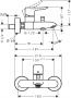 Смеситель для ванны Hansgrohe Metris 31480000