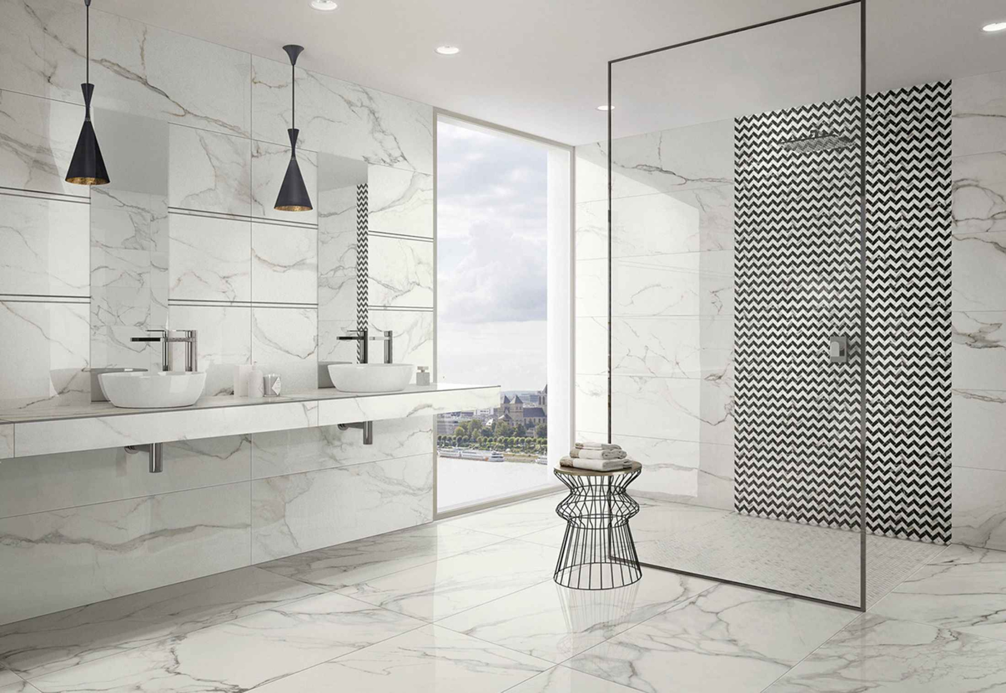 Плитка для підлоги 59,5х59,5 MarmoChic Essential White Pol ( Villeroy&Boch) 2660-MR0P-00-10