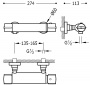 Термостат для душа Tres Flat