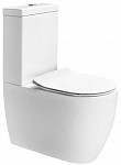 Glomp Напольный унитаз безободковый, с бачком, с сиденьем Soft-Close Slim и слив. механ.,белый 