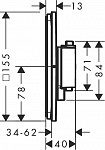15583000 ShowerSelect Comfort Q Змішувач термостатичний прихованого монтажу на 2 споживачі, хром