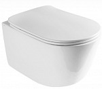 Eva ASOUND Унитаз подвесной 55x36 см, воронкообразный,  безободковый, белый