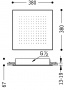 Верхній душ Tres 380Х380