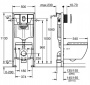 Інсталяція з унітазом і клавішею Grohe 