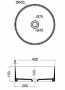 Mate Раковина кругла на стільницю  Ø40 см