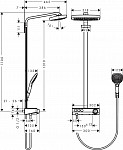Raindance Select E Showerpipe 300 3jet Душова система зовнішнього монтажу з термостатом, хром