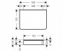 42840800 Axor Universal Softsquare Поличка настінна, сталь