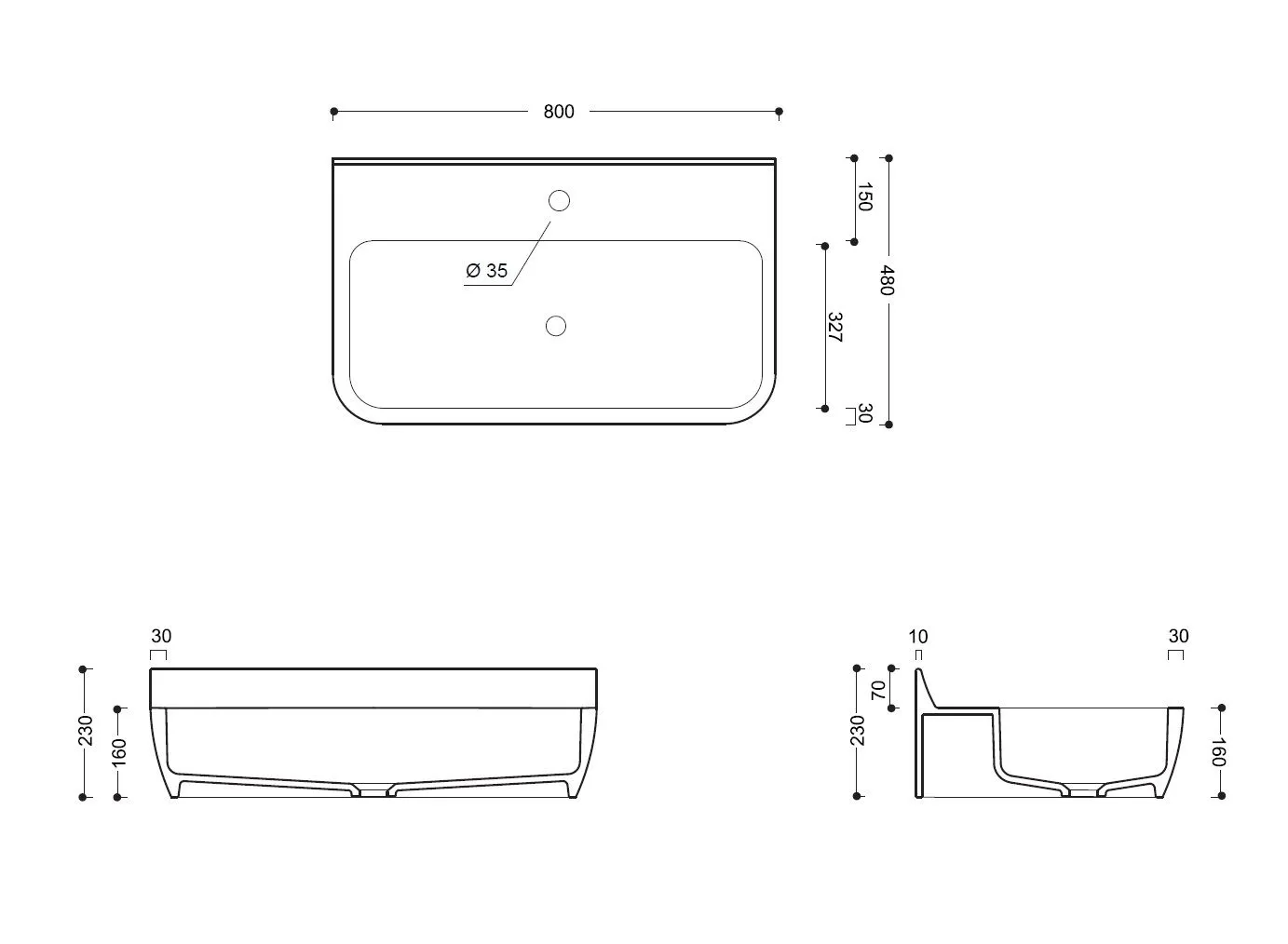 Умывальник AXA Radici 8710012