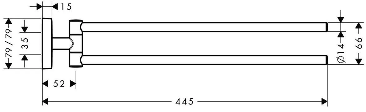 Полотенцедержатель Hansgrohe PuraVida 41512000
