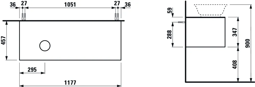 Тумба під умивальник Laufen The New Classic H4060810856311