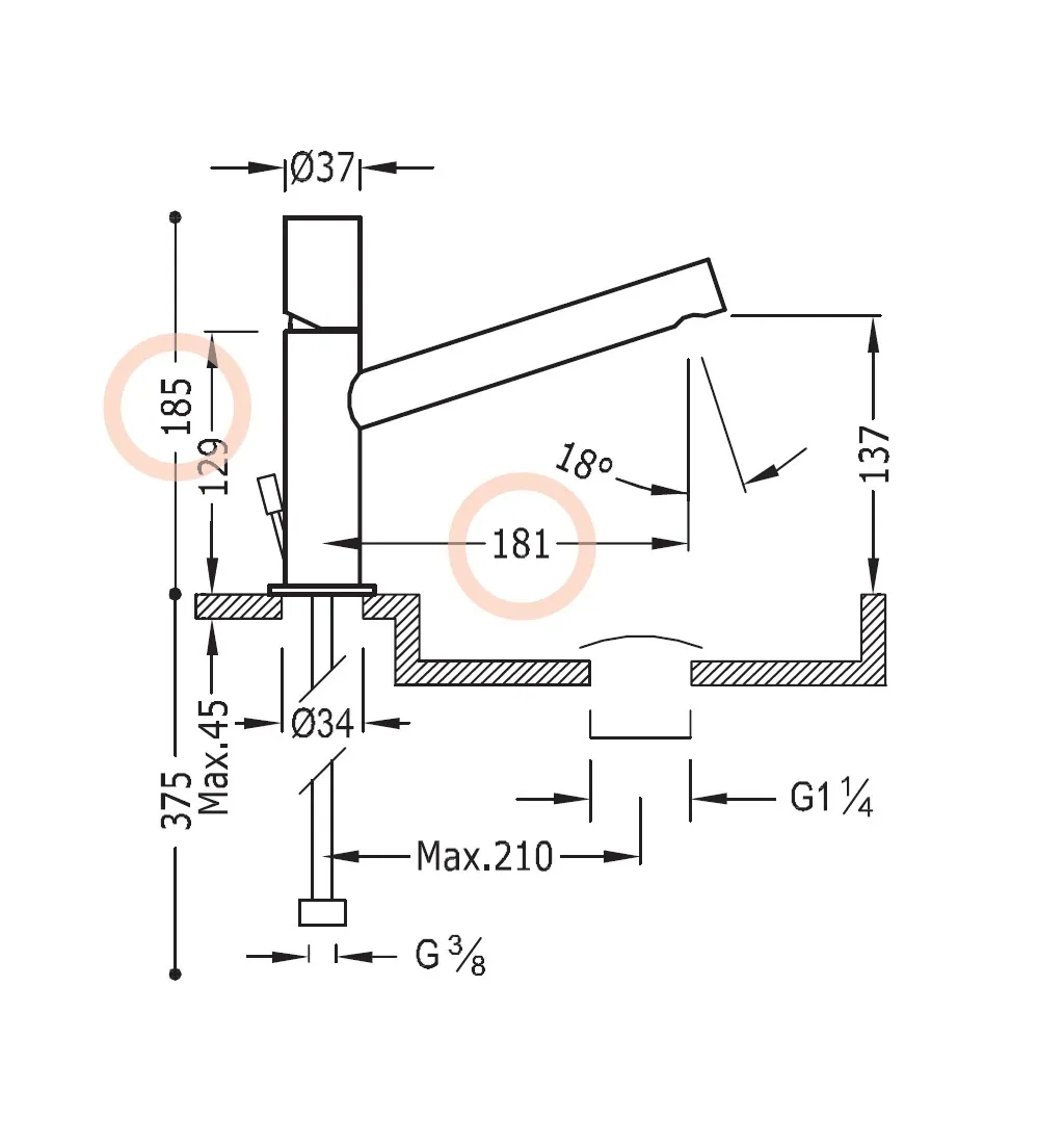 Змішувач для умивальника Hansgrohe Metris 06120301D