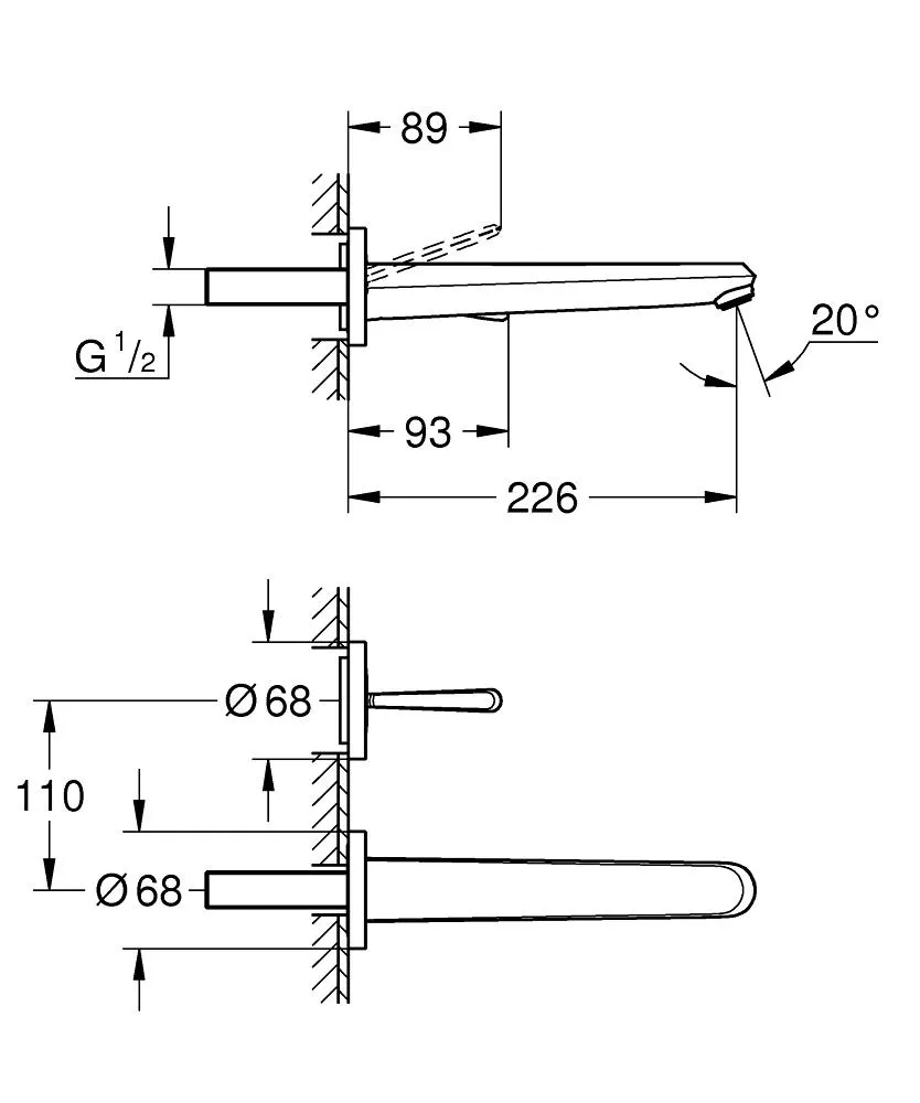Смеситель для ванны/душа Hansgrohe Talis E 19969000