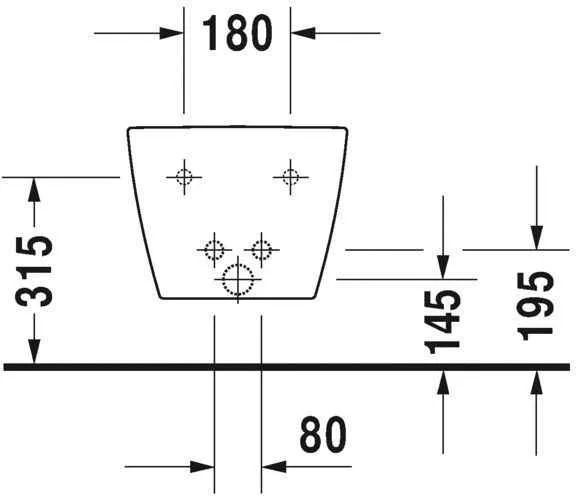 Біде підвісне Duravit ME by Starck (компакт)