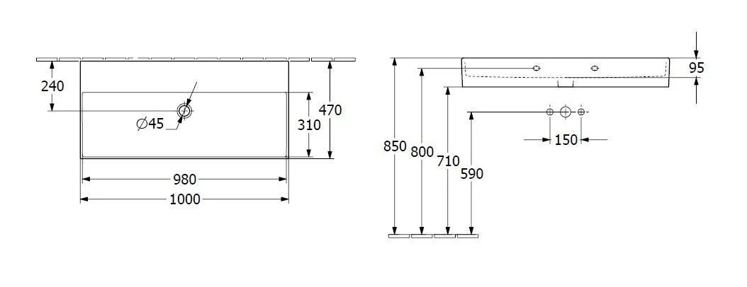 Подвесной умывальник Villeroy and Boch Memento 2.0 4A22A3S5