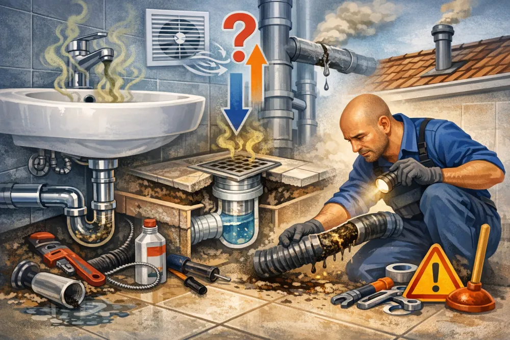 Запах из канализации в ванной – 10 причин и решения