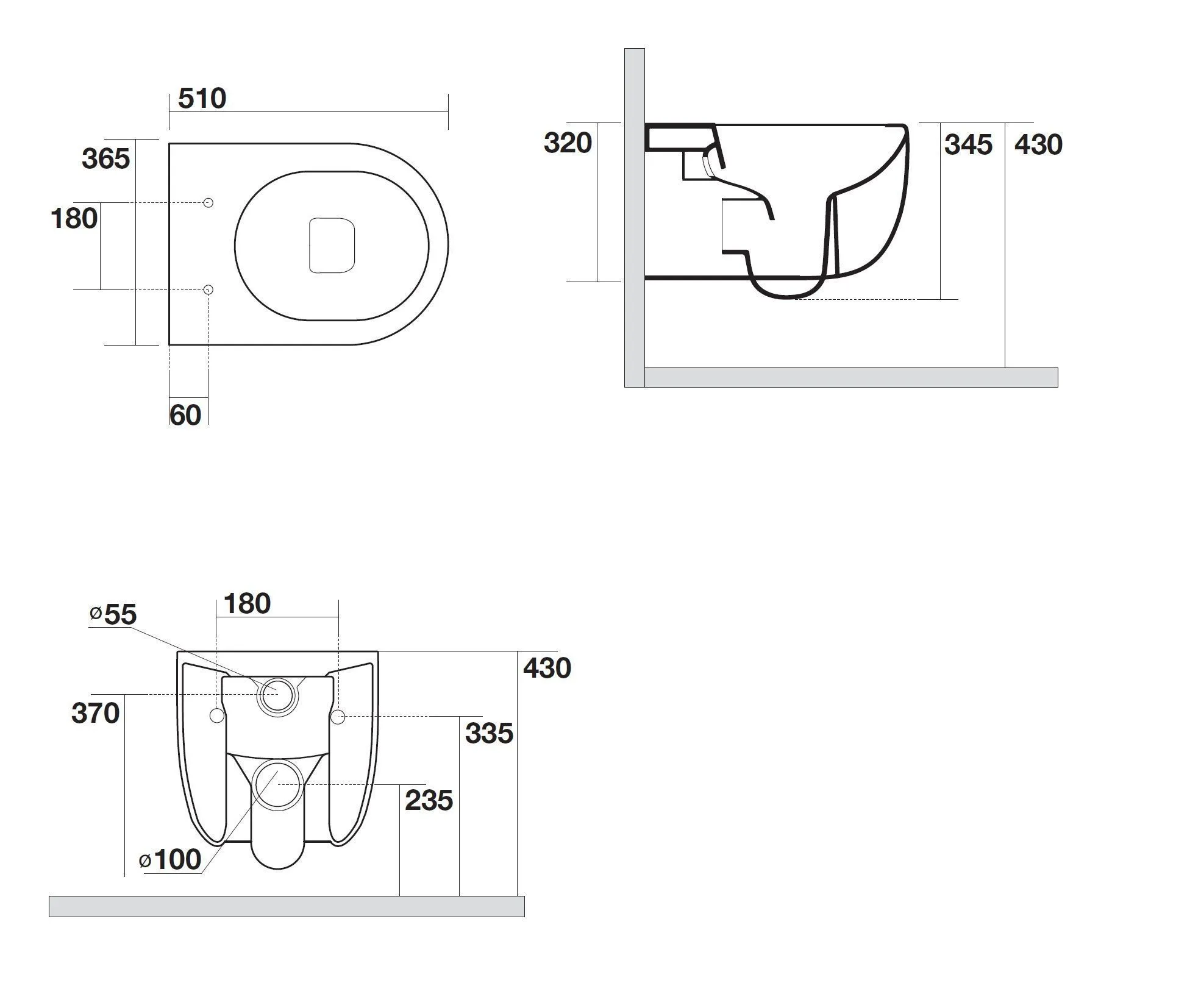Унитаз подвесной AXA Glomp 0201001