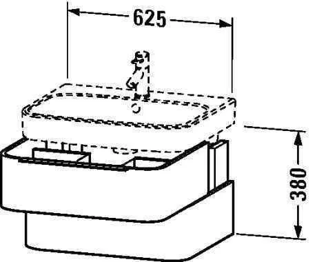 Тумба Happy D.2 Duravit  625 x 480 мм (без раковини) H2636407575