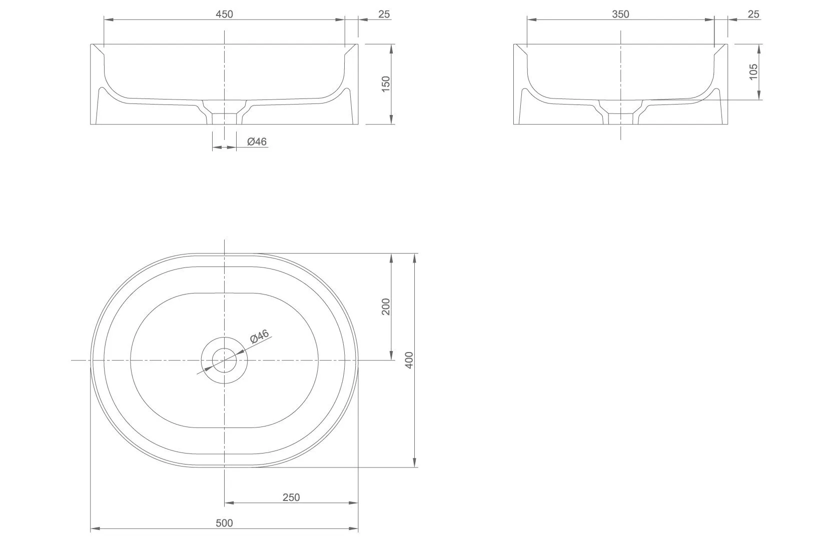 Раковина на столешницу Knief Glow 0600-066-01