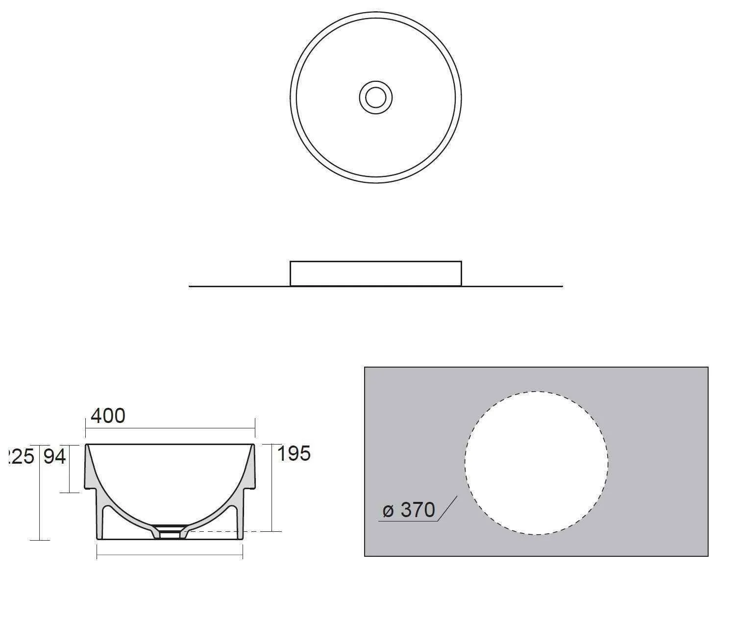 Раковина в стільницю DP AXA 8420012