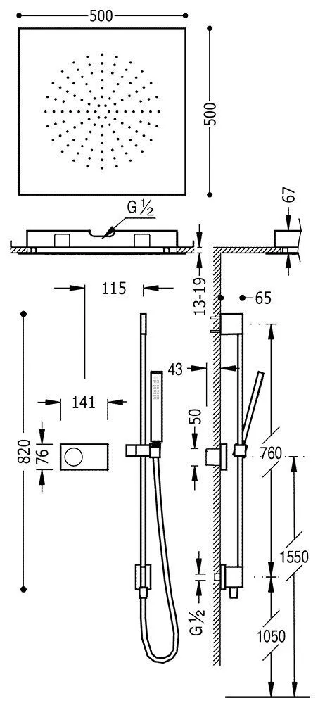 Душевая система Tres Shower Technology 9286581