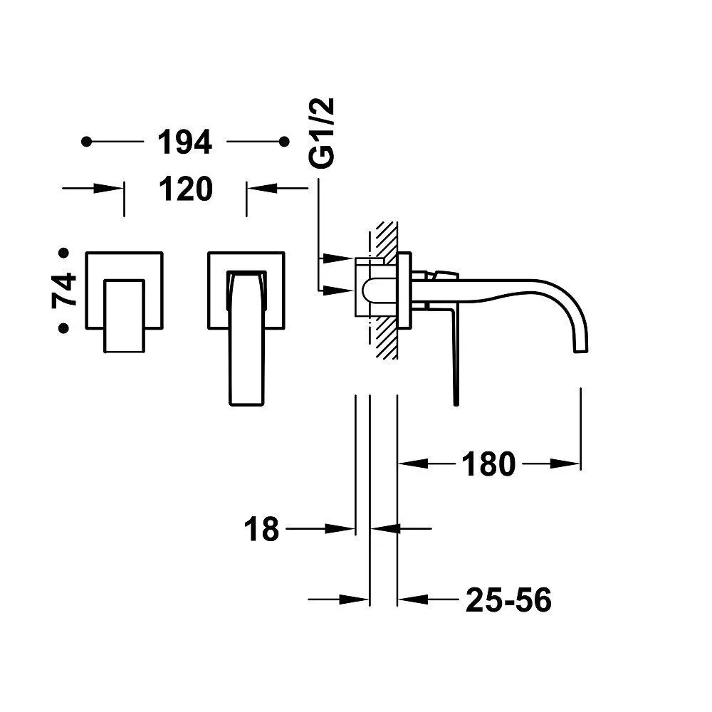 Смесители для раковины Tres Slim 20230003