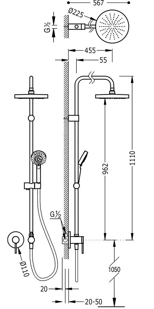 Душова система Tres Mono-Term