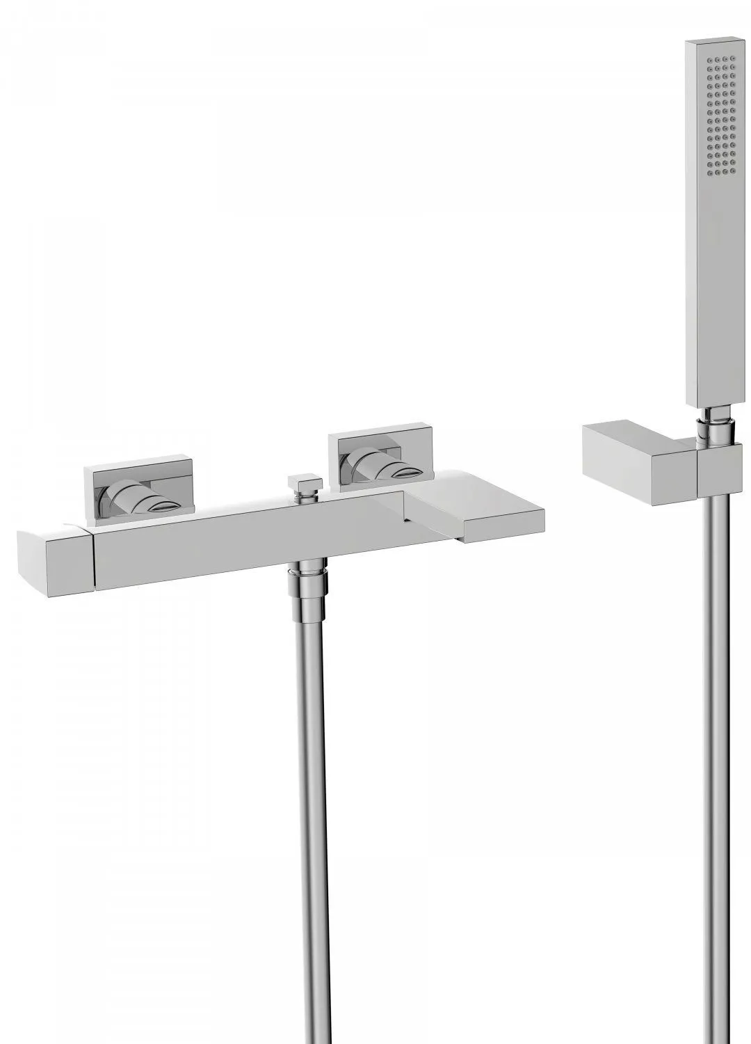 Наборы: смеситель для ванны с душевым набором Tres Slim 20217001