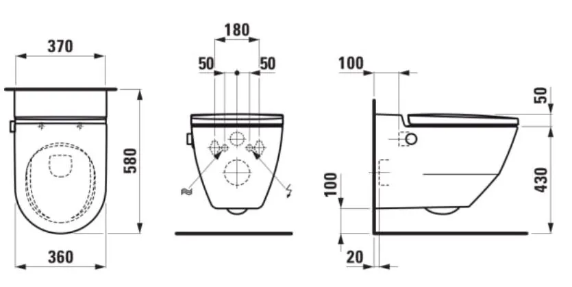 Унитаз подвесной Laufen CLEANET NAVIA Унитаз с функцией биде