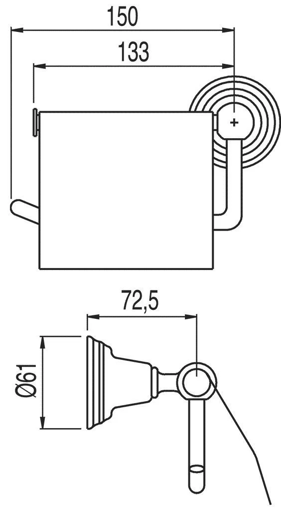 Бумагодержатель Tres Clasic 02463605OR