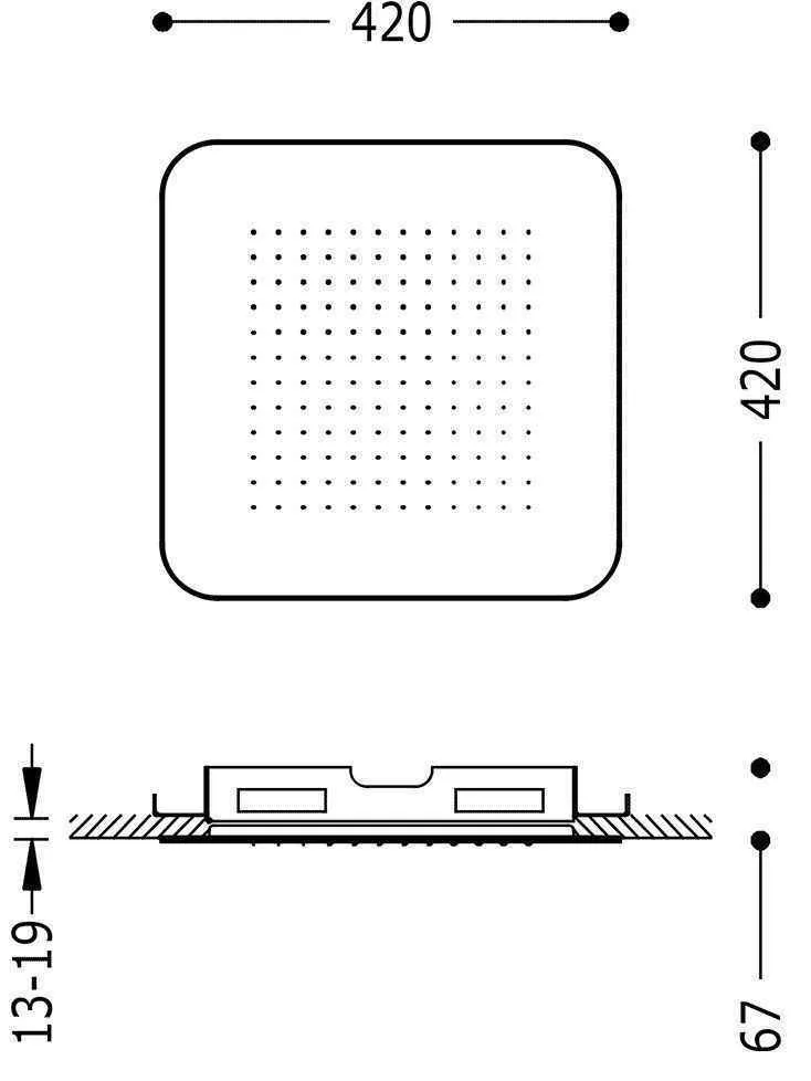 Верхній душ Tres 420Х420 29951607OM