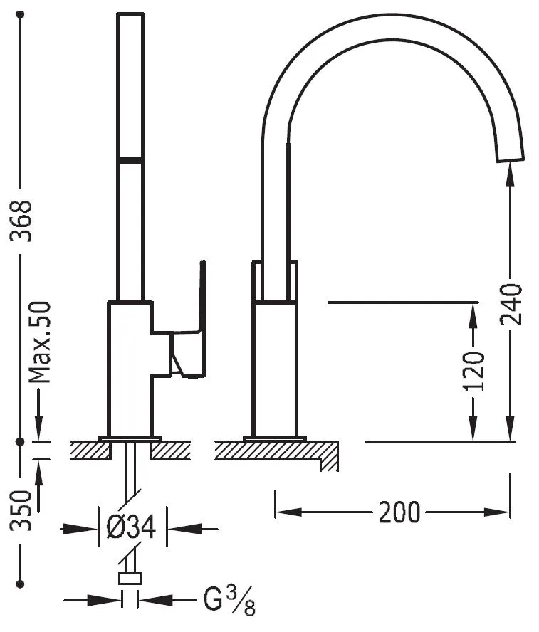 Смеситель на раковину Tres Cuadro 00660702AC